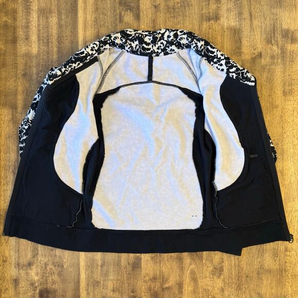 Lululemon Cozy Cuddle Up Jacket Scuba Sweatshirt Floral Cotton Fleur Sombre Sz 6 - Picture 8 of 11